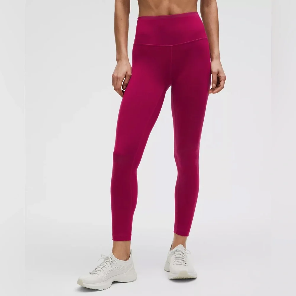 Lululemon Wunder Train High Rise Magenta Pink 25” Tight Leggings Size 4 Small - Picture 1 of 7